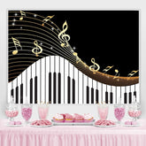 Golden Musical Anmerkungen Klavier Klaviatur Thema Hintergrund